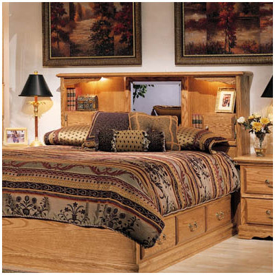 Country Heirloom Storage Panel Bed by Bebe Furniture -image