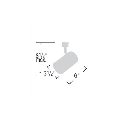 WAC Lighting Flat Back Cylinder Luminaire Line Voltage Track Head