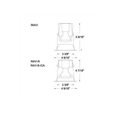 WAC Lighting 4" Line Voltage Aperture Cone Recessed Trim with Reflector