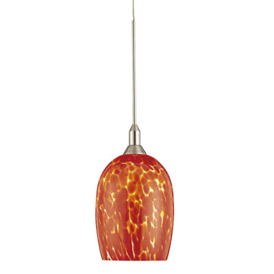 George Kovacs by Minka Droplets Pendant with Red Cased Glass Shade