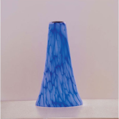 George Kovacs by Minka Wall Sconce with Flare-Shaped Shade in Blue Cloud Glass