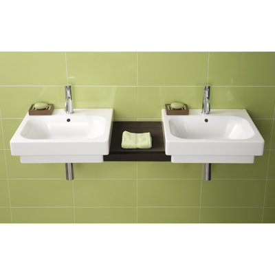 Bissonnet Universal Flex Ceramic Bathroom Sink in White