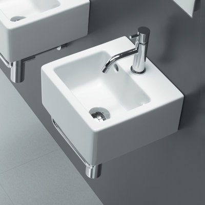 ... Area Boutique Ice Small Square Ceramic Bathroom Sink - 20110 /PA30