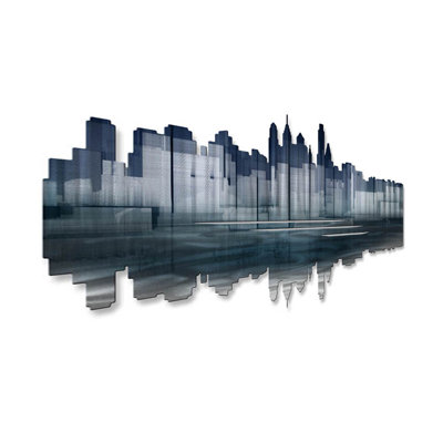 All My Walls Philadelphia Reflection Metal Wall Art