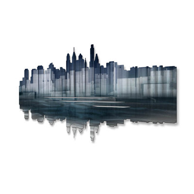 All My Walls Philadelphia Reflection Metal Wall Art