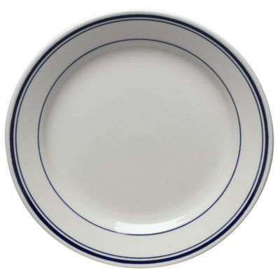 Homer Laughlin Diner Banded 9" Luncheon Plate