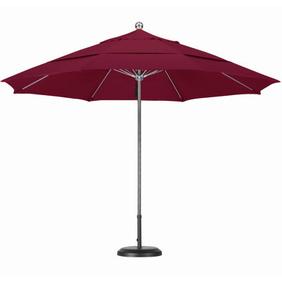 11' Steel Single Pole Fiberglass Ribs Market Umbrella