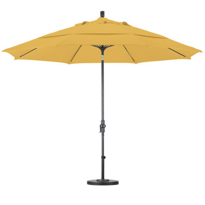 California Umbrella 11' Fiberglass Market Collar Tilt Umbrella