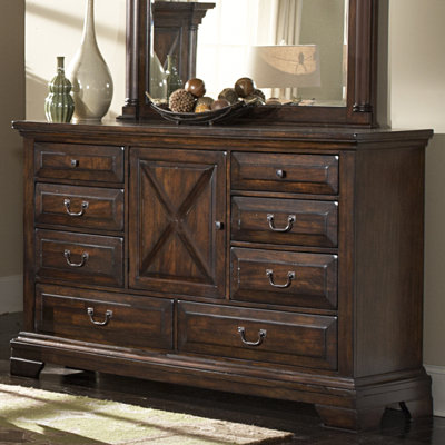 Heritage Lodge Triple 8 Drawer Dresser by American Woodcrafters -image