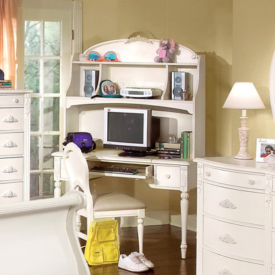 American Woodcrafters Cheri Vanity Computer Hutch