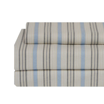 Mercer Stripe Flannel Sheet Set