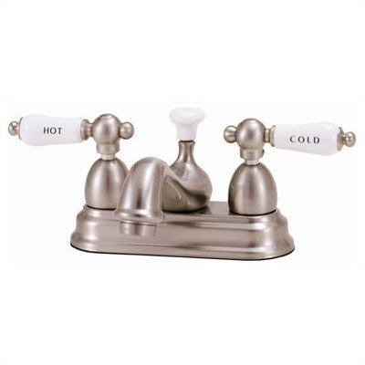 ... Bathroom Faucet with Hot And Cold Porcelain Lever Handles & Reviews