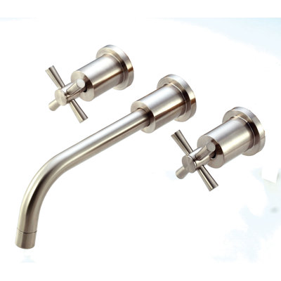 Belle Foret Ulm Wall Mounted Bathroom Sink Faucet with Double Cross Handles