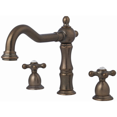 Belle Foret Roman Tub Faucet with Metal Cross Handles with Hand Shower Option