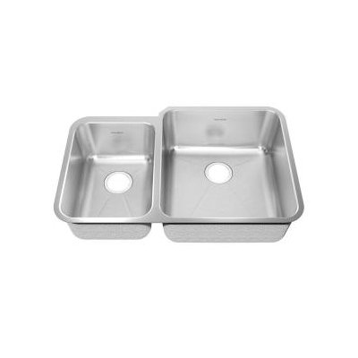 American Standard 10" Stainless Steel Undermount Double Combination with Small Bowl kitchen sink
