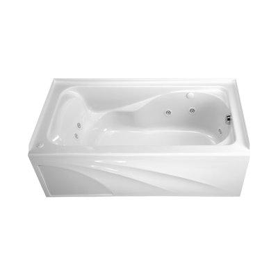 American Standard 5' x 32" Cadet Whirlpool with StayClean Hydro Massage System I / Integral Apron and Left Hand Outlet