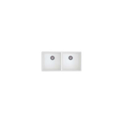 Blanco Precis Double Bowl Undermount Kitchen Sink in White