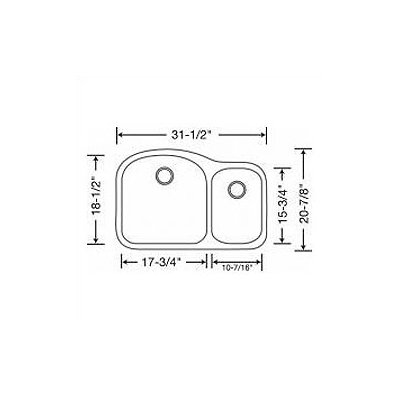 Blanco Wave Plus 1.5 Plus Bowl Undermount Kitchen Sink