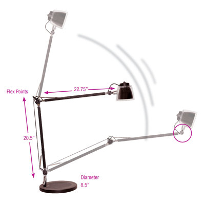 Bulbrite Industries Stryde LED Desk Lamp in Silver