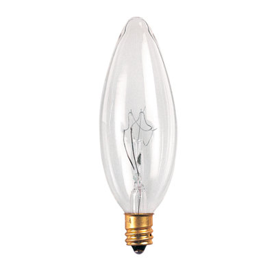 Bulbrite Industries E14 European Base High Voltage Incandescent Torpedo Chandelier Bulb