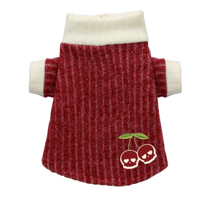 Hip Doggie Skull Cherry Dog Turtleneck