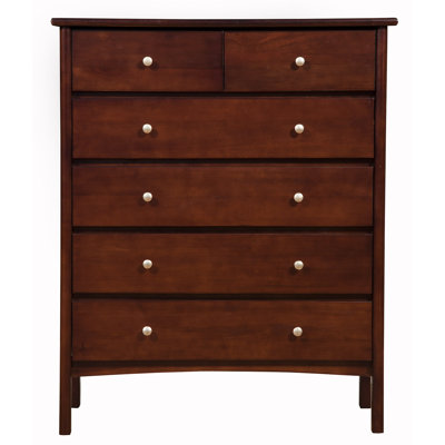 Costa 6 Drawer Tall Boy Chest by Alpine Furniture -image
