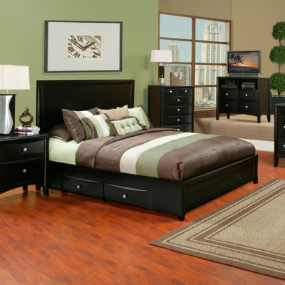 Laguna Storage Panel Bed by Alpine Furniture -image
