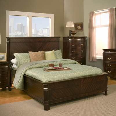Windsor Panel Bed by Alpine Furniture -image
