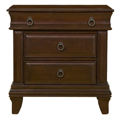 Beaumont 3 Drawer Nightstand by Alpine Furniture -image
