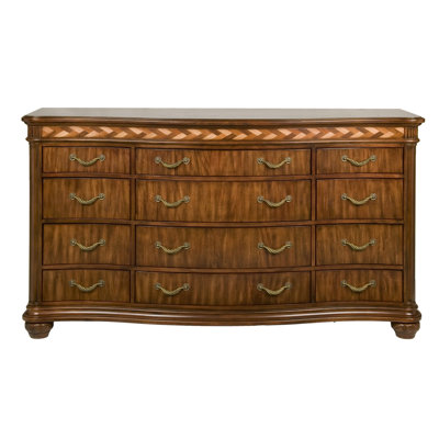 Click To Image : Lafayette with Braided Veneer Accent Border 12 Drawer Dresser by Alpine Furniture Now