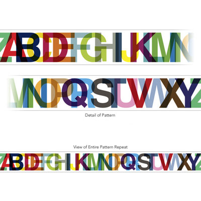 4 Walls Typeset Letters Mural Style Border