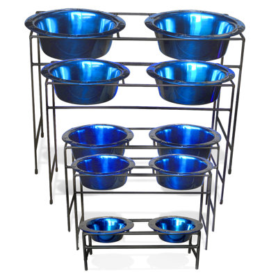 Platinum Pets Modern Diner Stand with Stainless Steel Pet Bowl (96 oz.)