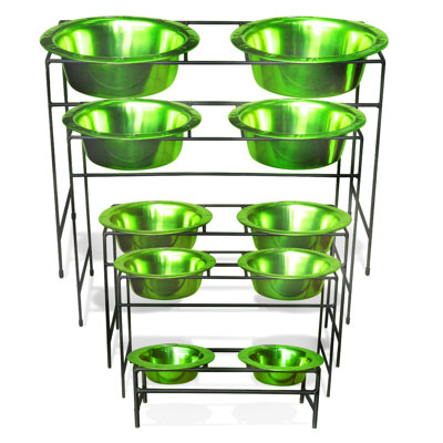 Platinum Pets Modern Diner Stand with Stainless Steel Pet Bowl (96 oz.)