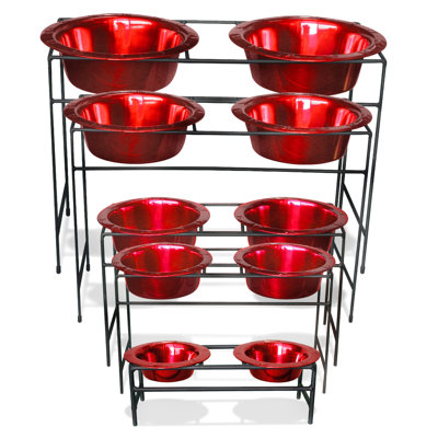 Platinum Pets Modern Diner Stand with Stainless Steel Pet Bowl (96 oz.)