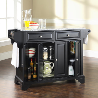Crosley LaFayette Kitchen Island with Granite Top