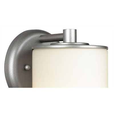 Philips Forecast Lighting Midnight Round Outdoor Wall Sconce in Vista Silver