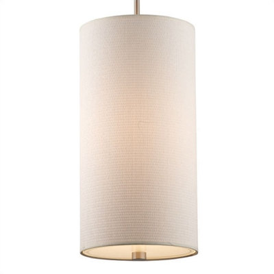 Taylor Organic Modern Large Pendant in White Grasscloth