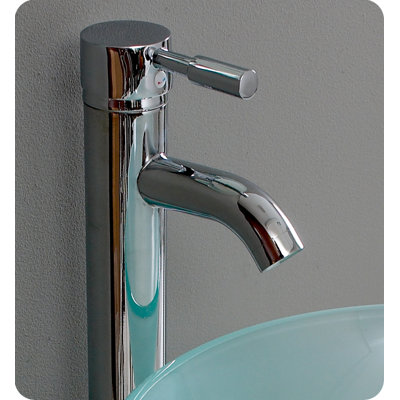Fresca Vitale Modern Glass Bathroom Vanity with Mirror