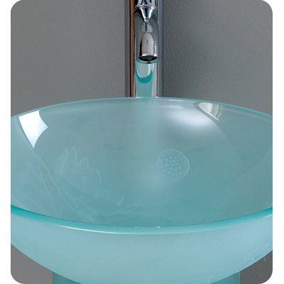 Fresca Vitale Modern Glass Bathroom Vanity with Mirror