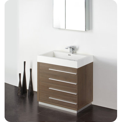 Fresca Livello 30" Modern Bathroom Vanity with Medicine Cabinet