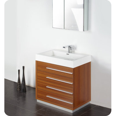 Fresca Livello 30" Modern Bathroom Vanity with Medicine Cabinet