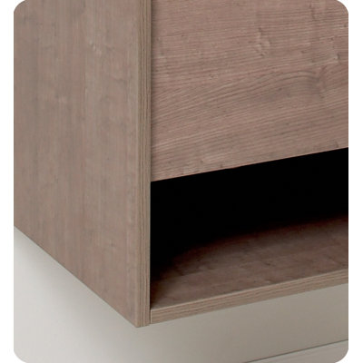 Fresca Fresca Potenza Gray Oak Modern Bathroom Vanity with Mirror and Pop Open Drawer
