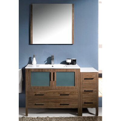 Bathroom Vanity Cabinet on Fresca Torino 48  Modern Bathroom Vanity Set With Side Cabinet And