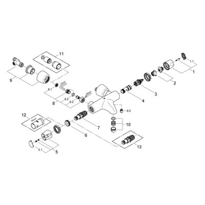 Grohe Grohtherm Wall Mount Tub Spout Trim