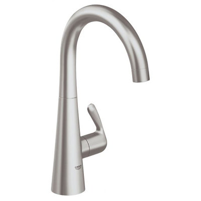 Grohe Ladylux&sup3; One Handle Single Hole Pillar Kitchen Faucet with Watercare