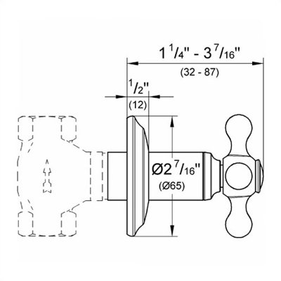 Grohe Seabury Volume Control Trim with Cross Handle