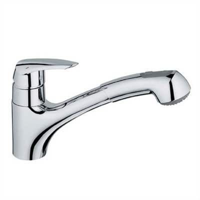 Eurodisc Low Profile Pull Out Single Handle Single Hole Kitchen Faucet