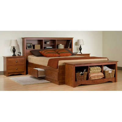 Cherry Monterey Platform Bedroom Collection by Prepac -image