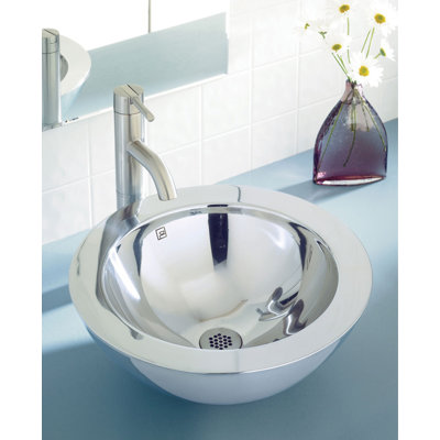 DecoLav Simply Stainless 15.5" Double Walled Vessel Sink with Overflow
