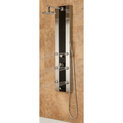 Pulse Showerspas Paradise Stainless Steel Shower Panel